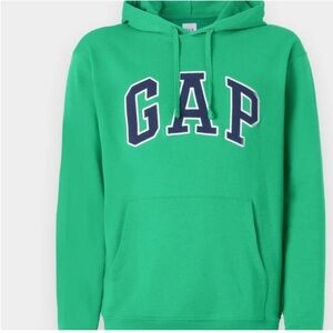 GAP Men's Vibrant Green Hoodie